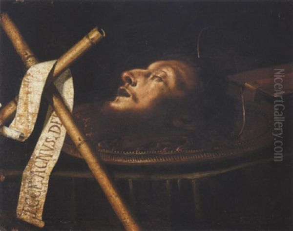 The Head Of John The Baptist Oil Painting by Francesco del Cairo