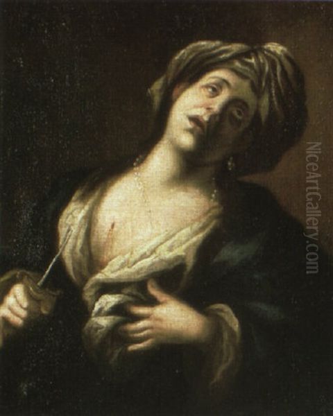 The Death Of Lucretia Oil Painting by Francesco del Cairo