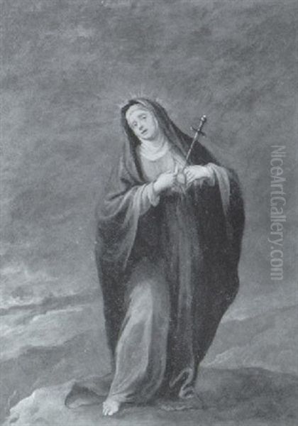 Mater Dolorosa Oil Painting by Francesco del Cairo