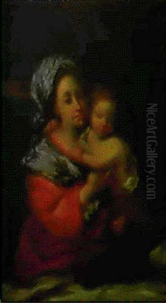 Madonna Col Bambino Oil Painting by Francesco del Cairo