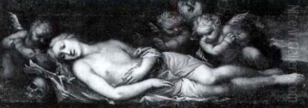 Sleeping Magdalen Oil Painting by Francesco del Cairo