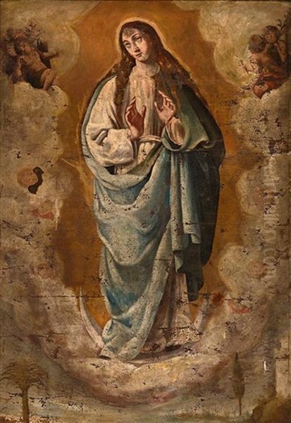 Immaculada Concepcion Oil Painting by Eugenio Cajes