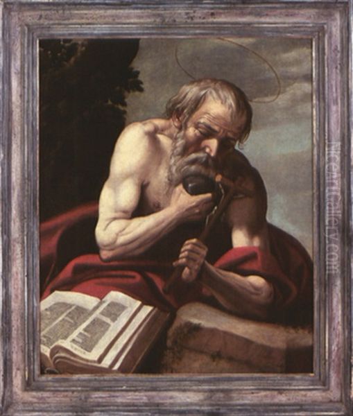 Saint Jerome Oil Painting by Eugenio Cajes