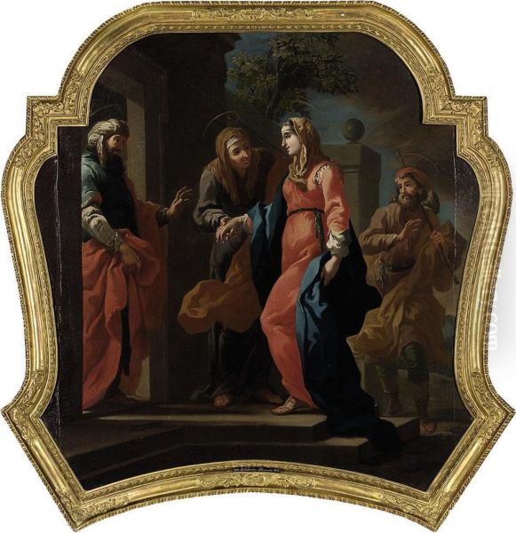 The Visitation Oil Painting by Bartholomaus Altomonte