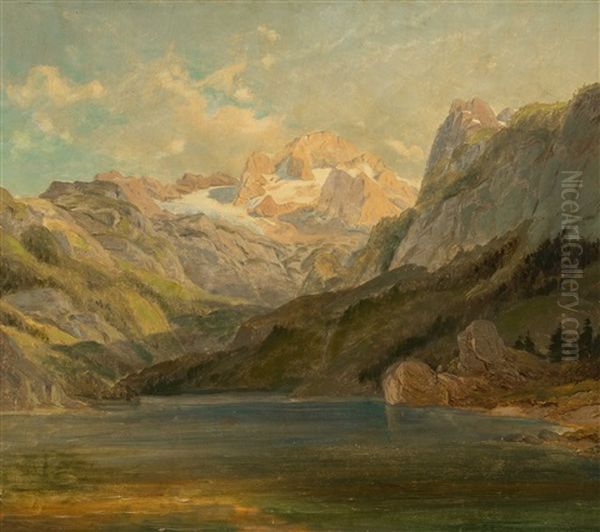 Paysage. Lac Et Montagne by Alexandre Calame