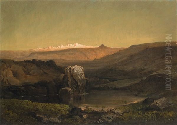 La Solitude Au Pied Des Alpes Oil Painting by Alexandre Calame