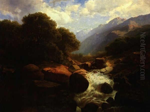 Gebirglandschaft Oil Painting by Alexandre Calame