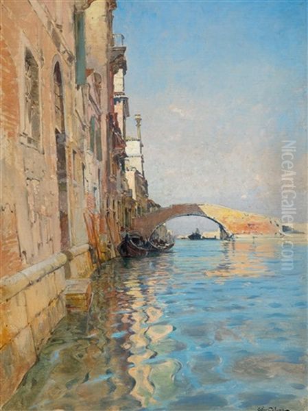 View Of Venice Oil Painting by Jean-Baptiste-Arthur Calame