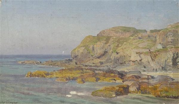 Bretonische Kustenlandschaft Oil Painting by Jean-Baptiste-Arthur Calame