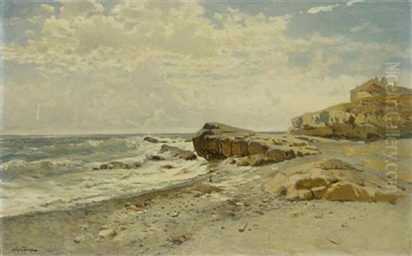 Kustenlandschaft Oil Painting by Jean-Baptiste-Arthur Calame