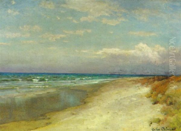 Plage Oil Painting by Jean-Baptiste-Arthur Calame