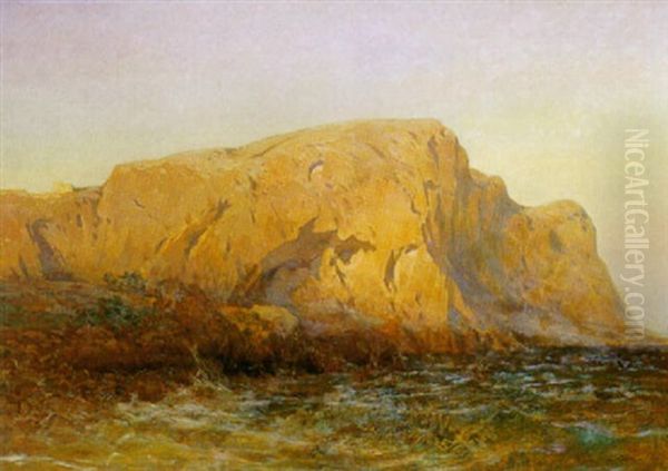 Rochers De Capri Oil Painting by Jean-Baptiste-Arthur Calame