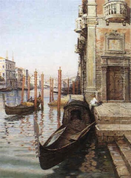 Ansicht Von Venedig Oil Painting by Jean-Baptiste-Arthur Calame