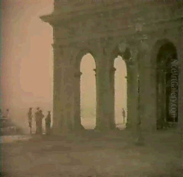 Markusplatz In Venedig Oil Painting by Jean-Baptiste-Arthur Calame