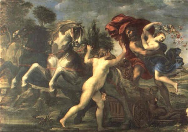 Il Ratto Di Proserpina Oil Painting by Giacinto Calandrucci