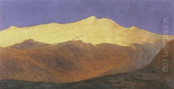 Il Monte Terminillo Oil Painting by Antonino Calcagnadoro