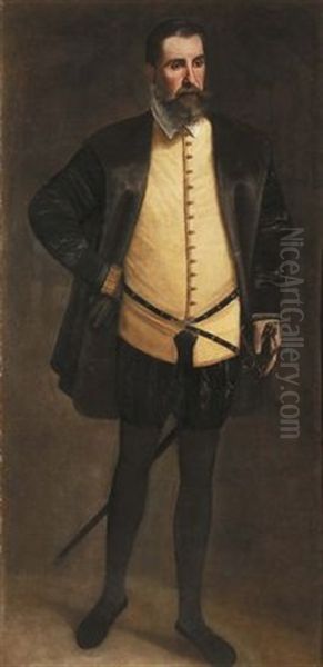 Ritratto Del Conte Pacido De Sangro Oil Painting by Jan Stephan von (Calcker) Calcar