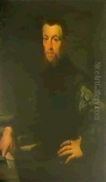 Bildnis Eines Edelmannes Oil Painting by Jan Stephan von (Calcker) Calcar