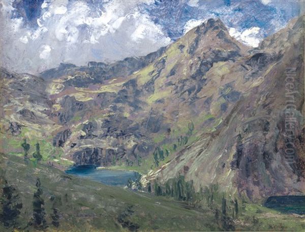 Champ De Praz, Laghi Alpini Oil Painting by Marco Calderini