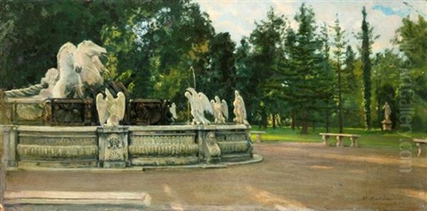 Villa Doria (giardini A Genova) Oil Painting by Marco Calderini