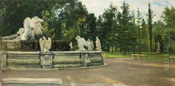 Villa Doria (giardini A Genova) Oil Painting by Marco Calderini