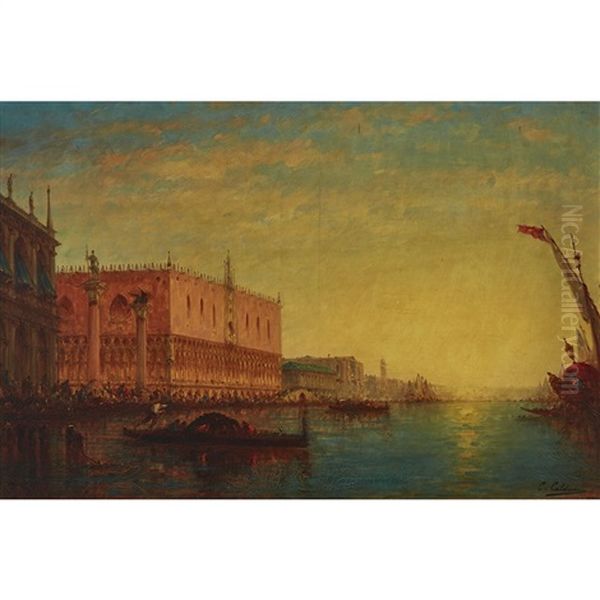 Grand Canal, Venice Oil Painting by Charles Clement Calderon