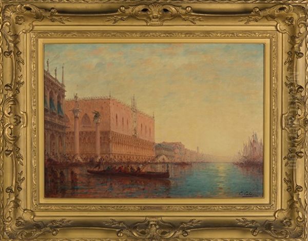 Venice Scene Oil Painting by Charles Clement Calderon