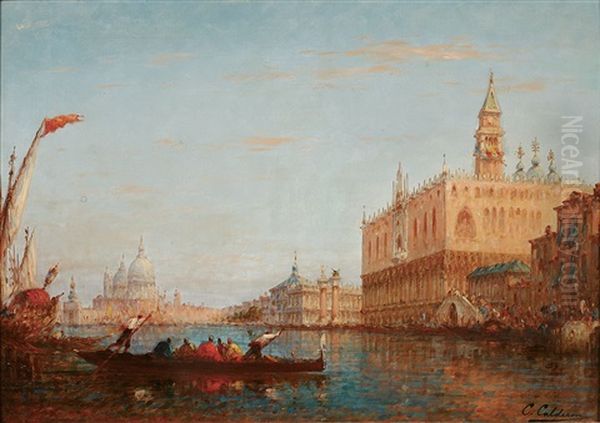 View Of Venice by Charles Clement Calderon