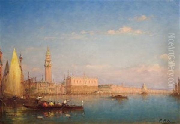 Venise, Palais Des Doges Oil Painting by Charles Clement Calderon