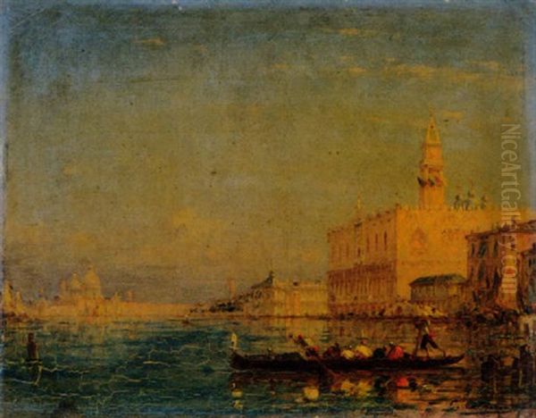 Sommerliche Ansicht Von Venedig Oil Painting by Charles Clement Calderon