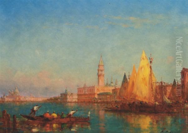 The Bacino Di San Marco, Venice Oil Painting by Charles Clement Calderon