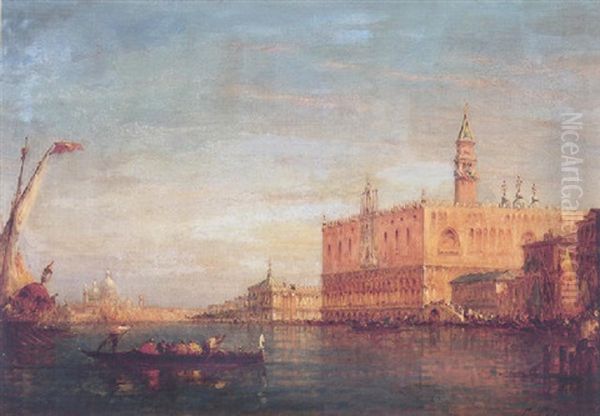 Venise, Le Palais Des Doges Oil Painting by Charles Clement Calderon