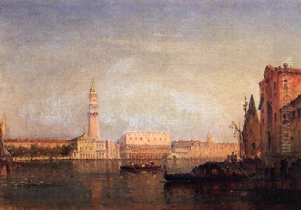 Venedig Im Abendrot Oil Painting by Charles Clement Calderon