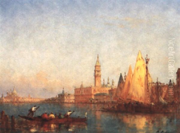 Venedig Oil Painting by Charles Clement Calderon