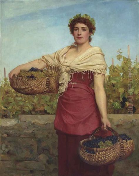 The Vine Oil Painting by Philip Hermogenes Calderon