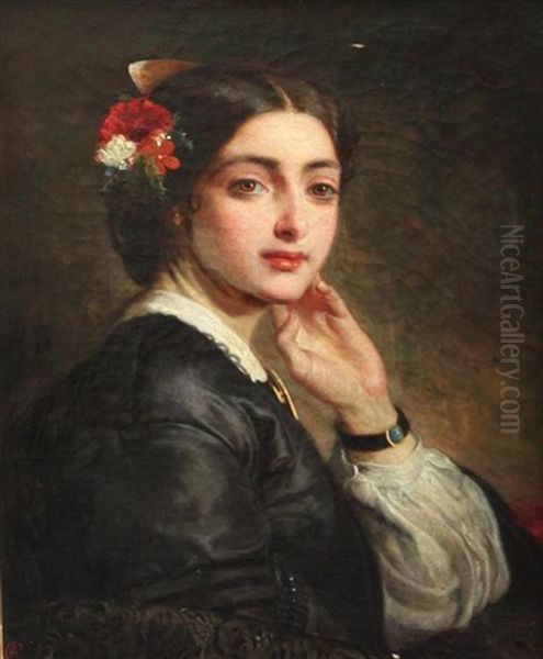 Una Madeilena Oil Painting by Philip Hermogenes Calderon