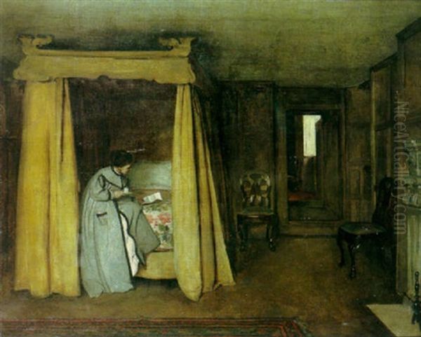 The Letter Oil Painting by Philip Hermogenes Calderon