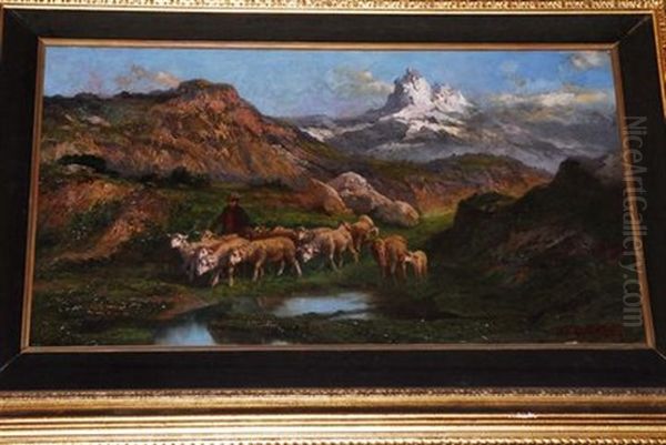 Paesaggio Montano Oil Painting by John (Giovanni) Califano