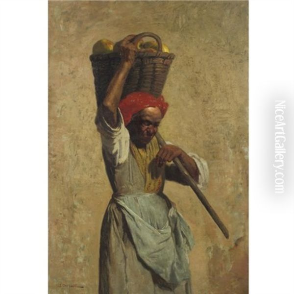 The Apple Picker Oil Painting by John (Giovanni) Califano