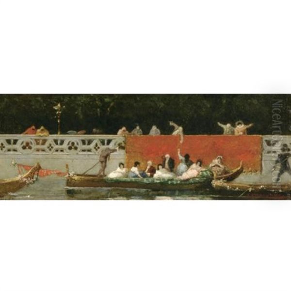 Venetian Festival Oil Painting by John (Giovanni) Califano