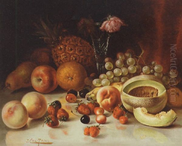 Still Life With Fruit Oil Painting by John (Giovanni) Califano