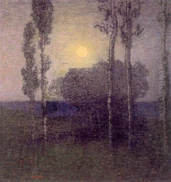 Moonlight Scene Oil Painting by John (Giovanni) Califano