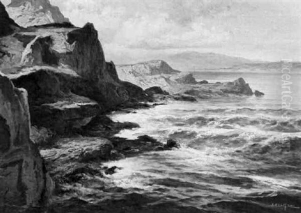 Rocky Coast Oil Painting by John (Giovanni) Califano