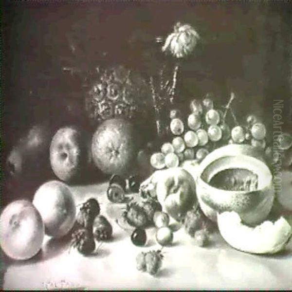 Still Life Of Fruit Oil Painting by John (Giovanni) Califano