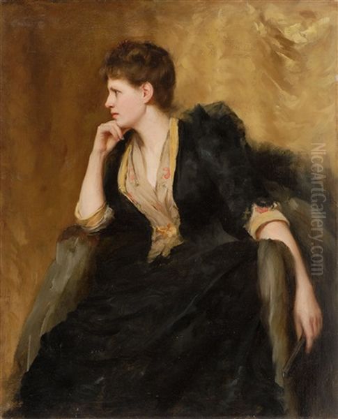 Portrait Of Mrs. George Binney, Aka Aunt Scotty Oil Painting by Isaac Henry Caliga