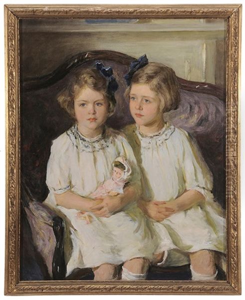 Sisters Oil Painting by Isaac Henry Caliga