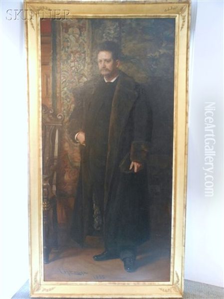 Portrait Of Thomas Allen Oil Painting by Isaac Henry Caliga