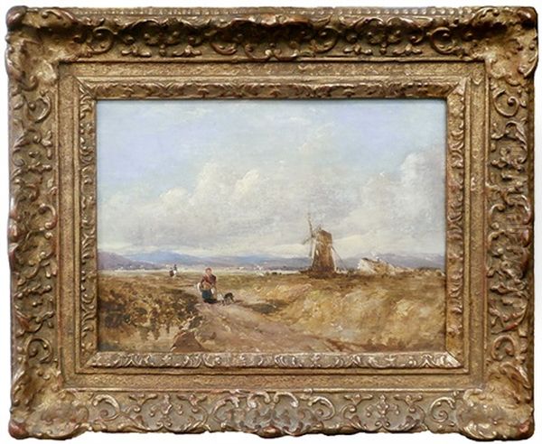 Landscape With Windmill Oil Painting by Augustus Wall (Sir.) Callcott