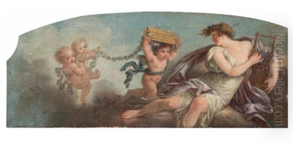 La Muse Terpsichore Oil Painting by Antoine-Francois (Calet) Callet