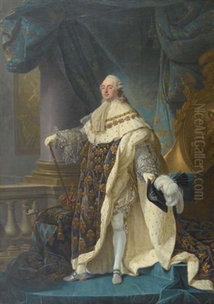 Portrait D'apparat De Louis Xvi Oil Painting by Antoine-Francois (Calet) Callet